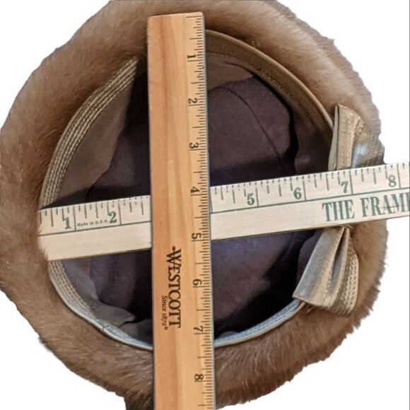 Pollack  mink fur pill bix hat with bow main image 3